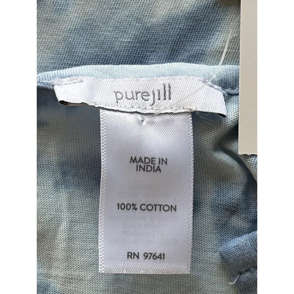 Pure Jill J. Jill Tie-Dye Cotton Square Scarf Pale Blue One Size 235731‎ NEW
